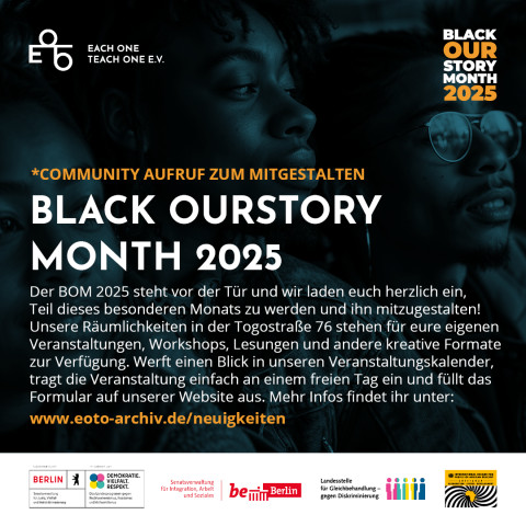 Aufruf zum Mitgestalten des Black OurStory Month 2025